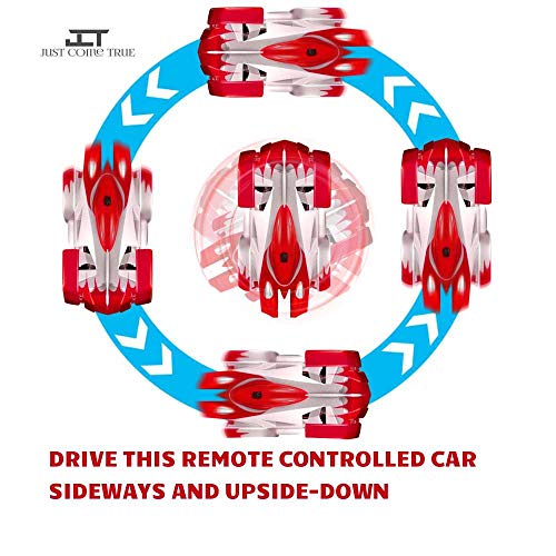 JCT-Ultimate-Wall-Climbing-Remote-Control-Car--Gravity-Defying-Wall-Climber-RC-Racing-Car-With-LED-Lights-For-Kids--Fast-Charging-USB-Rechargeable-Mini-Remote-Controlled-Race-car-For-Boys-GirlsRED