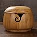 Trusafe Bamboo Yarn Bowl Knitting Accessories Yarn Holder Crochet Accessories Knitting Bowl (6