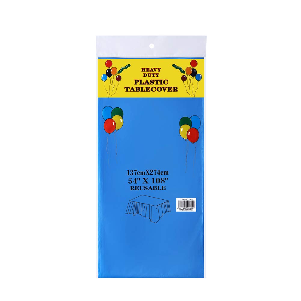 Party Plastic Table Covers Tablecloth - 2 Packs Plastic Table Cover 54\