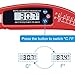 Digital Meat Thermometer, Instant Read Cooking Thermometer, Electronic Meat Thermometer with Probe for Kitchen, BBQ, Poultry, Grill Food & Candy- Fordable, Fast & Auto On/Off (Red)