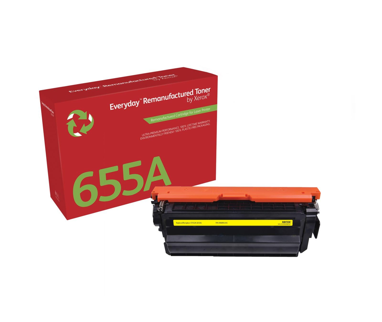 Everyday by Xerox Compatible HP 655A CF452A Yellow Toner, Standard Capacity, Remanufactured