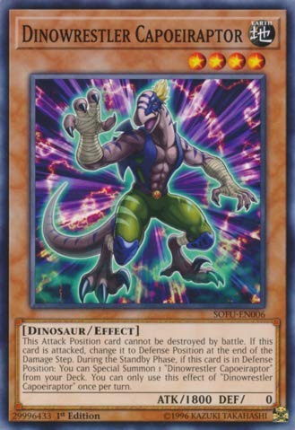 Yu-Gi-Oh! - Dinowrestler Capoeiraptor - SOFU-EN007 - Soul Fusion - 1st Edition - Common