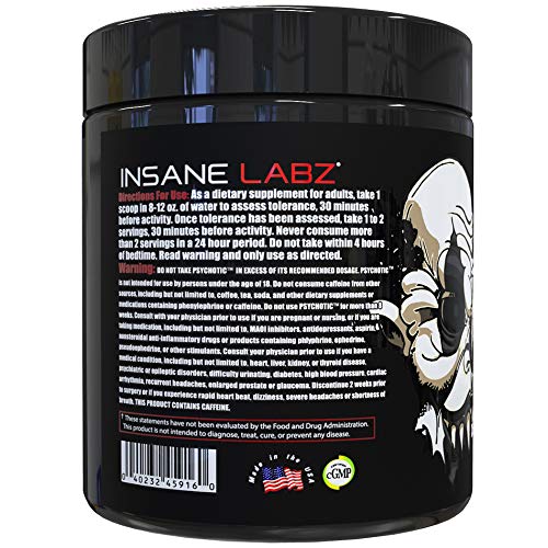 Insane Labz Psychotic Black Edition Mid Stimulant Pre Workout Powder