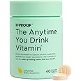 H-PROOF The Anytime You Drink Vitamin, Liver Health & Immunity Support with Electrolytes, Milk Thistle, and Vitamins B & C - 40 Chewable Tablets (20 Servings), Vegan, Lemonade