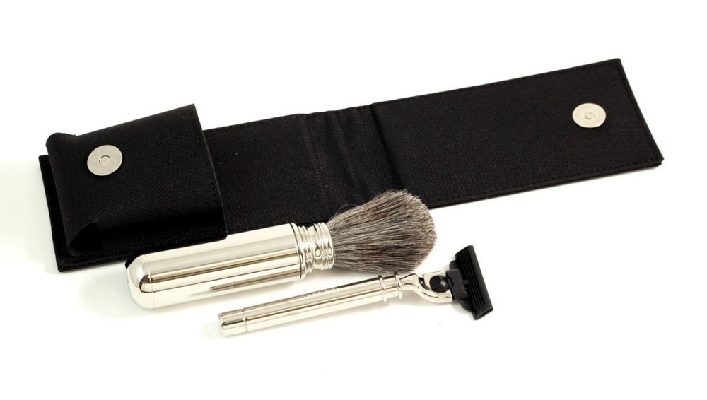 men's travel shaving set