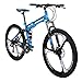 Eurobike EURG4 Mountain Bike 26 Inches 3 Spoke Dual Suspension Folding Bike 21 Speed MTB Bluethumb 1