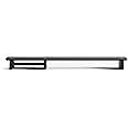 Desk Shelf Monitor Stand System for Dual Screen Setup Matte Black Wood Large for Office Wooden iMac Riser Large Desk Organizer Unit - 116cm (Black Wood, Full Length | 45.7 Inches)