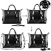 S-ZONE 3-Way Women Genuine Leather Shoulder Bag Work Tote Handbag