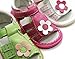 Walstar Girls Genuine Leather Solid Flower Sandals (Infant/Toddler)