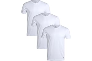 Lucky Brand Men's Undershirt - 3 Pack Basic Short Sleeve T-Shirts - Cotton Crewneck and V-Neck Undershirts for Men (S-XL)