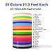 3D Pen Filament Refills-1.75mm-Pack Of 20 Colors-21 Feet Each-420 Feet Total Nontoxic Compatible With Most 3D Pens Diy Material Tools