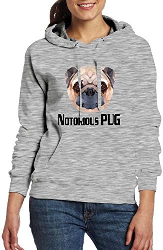 Notorious Pug Women's Autumn Soft Big Pockets Hoodies Sweatshirts Hoody