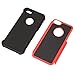 AGRIGLE AB669656 Shock- Absorption/High Impact Resistant Hybrid Dual Layer Armor Defender Full Body Protective Cover Case Compatible with iPhone 5/5S/SE (Black Red)
