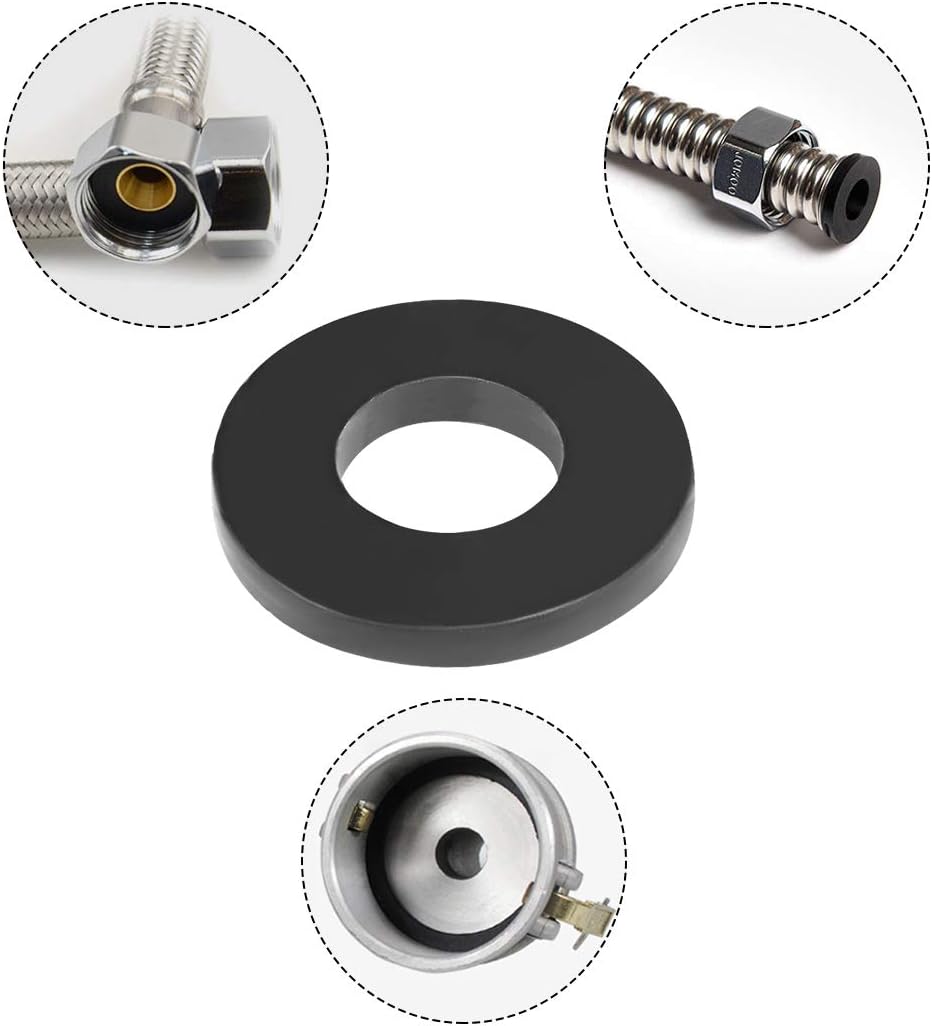 sourcing map Rubber Flat Washers 13mm OD 5mm ID 1.6mm Thickness for Faucet Pipe Water Hose Pack of 50, 5x13x1.6mm - Image 5