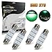 Partsam 44mm Festoon 561 562 211-2 LED Light Bulbs Car Interior Dome Map Reading Lights 561 562 564 570 571 577 578 211-2 212-2 214-2 Bulbs - Green 4Pcs