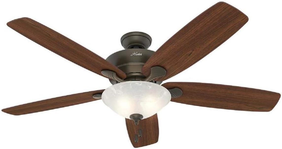 Hunter 60" Regalia New Bronze Ceiling Fan with Light, Ceiling Fans