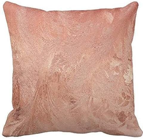 Rose Gold Copper Texture Metallic pillow cover 1818 cover 1818