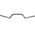 FLYPIG Motorcycle Chrome 7/8" Handlebar Drag Bar Cafe Racer Ace Clubman Style Handlebars 22MM Handlebars Universal For Pit Dirt Bike Motocross