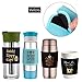 Avery Barn 12pc Reusable Coffee Cup Sleeves w/Hot Cold Neoprene Insulation, strap fasterner Closure Grip Koozie Set - Various Designs