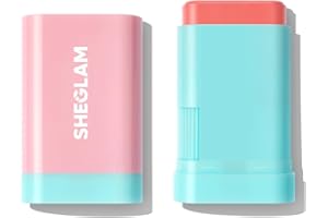 SHEGLAM Glass Glow Blush Stick Cream for Cheek and Lip, Waterproof Hydrating Tinted Solid Moisturizer Blendable Natural Grow Nude Face Blush Makeup-Stunner