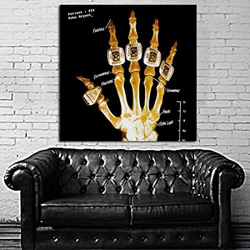 #07 Poster Canvas Kobe Bryant 36x36 inch (90x90 cm) Canvas &amp; Stretcher Bars Frame