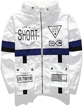 Marvin Cook Men Windbreaker Jacket Legacy Fashion Hip Hop Thin Zipper Casual Jacket Life Is Short Outwear