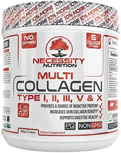 Multi Collagen Protein Powder | 64 Servings High Quality Blend Grass Fed Beef Chicken Wild Fish Marine Eggshell Collagen Peptides Hydrolysate Type I II III V X Low Carb Paleo Keto