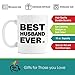Best Husband Ever | Premium 11oz Coffee Mug Set - My Husband Gifts, Gifts from Wife, Husband and Wife Gifts, Gift Ideas From Wife Valentine's Day Husband Birthday Gifts Good Great Best Perfect Awesome
