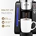 Aicok Single Serve Programmable Coffee Maker, 5 Brew Sizes for Most Single Cup Pods Including K-CUP pods, 45 OZ Large Removable Water Tank, Quick Brew Technology, 1420W, Black