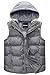 wantdo Women's Quilted Puffer Vest Thicken Warm Winter Coat with Removable Hood