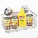 SANNO Suction Cup Shower Caddy Bath Wall Shelf, Deep Bathroom Basket Large Shower Caddy Bath Organizer Kitchen Storage Basket for Gel Holder Bathroom Storage Shampoo, Conditioner -Stainless steel