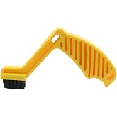 AKVIBG Polishing Pad Cleaner Tool, Yellow | Versatile Foam Pad Brush, Stiff Nylon Bristles Cleaning Brush for Car Auto Detailing/Detailing Enthusiasts