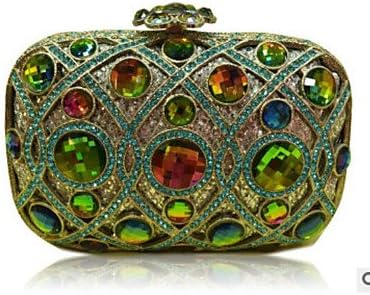 Best 4U? Women Bags Polyester Evening Bag Buttons Crystal Detailing for Casual All Season Rainbow