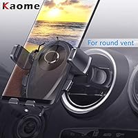 Kaome Round Vent Phone Holder for Car, Stable Car Phone Mount, One-Handed Operation Adjustable for iPhone Xs max/Xr/X/8 Galaxy S10/S9/S8 Note 10/9/8