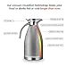 Bonnoces 68 Oz Stainless Steel Thermal Carafe - Double Walled Vacuum Insulated Thermos/Carafe with Lid - Coffee/Tea Carafe Heat & Cold Retention - 2 Liter Pink