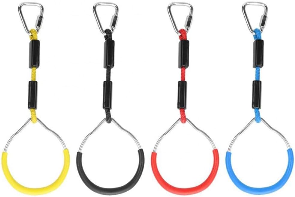 Fitness Equipment4Pcs/Set Children Swing Ring Indoor/Outdoor Children Gymnastic Ring Kid Climbing Sports Rope Combination Climbing Accessory