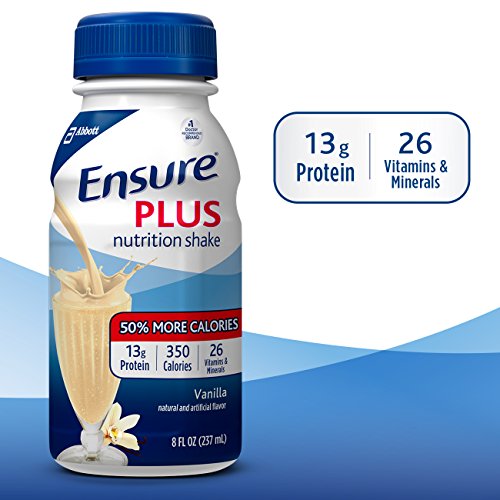 Ensure Plus Therapeutic Nutrition Vanilla Flavor Liquid, 27 Vitamins, 8 oz – 6 Pack