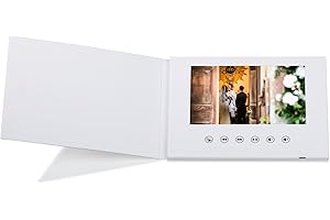 SOURCINGBAY Video Greeting Card,Blank Video Book,Customize Your Own Video Album,Plays Up to 3 Hours of Video and Photos, 7” IPS Display, 4GB of Memory, Rechargeable Battery
