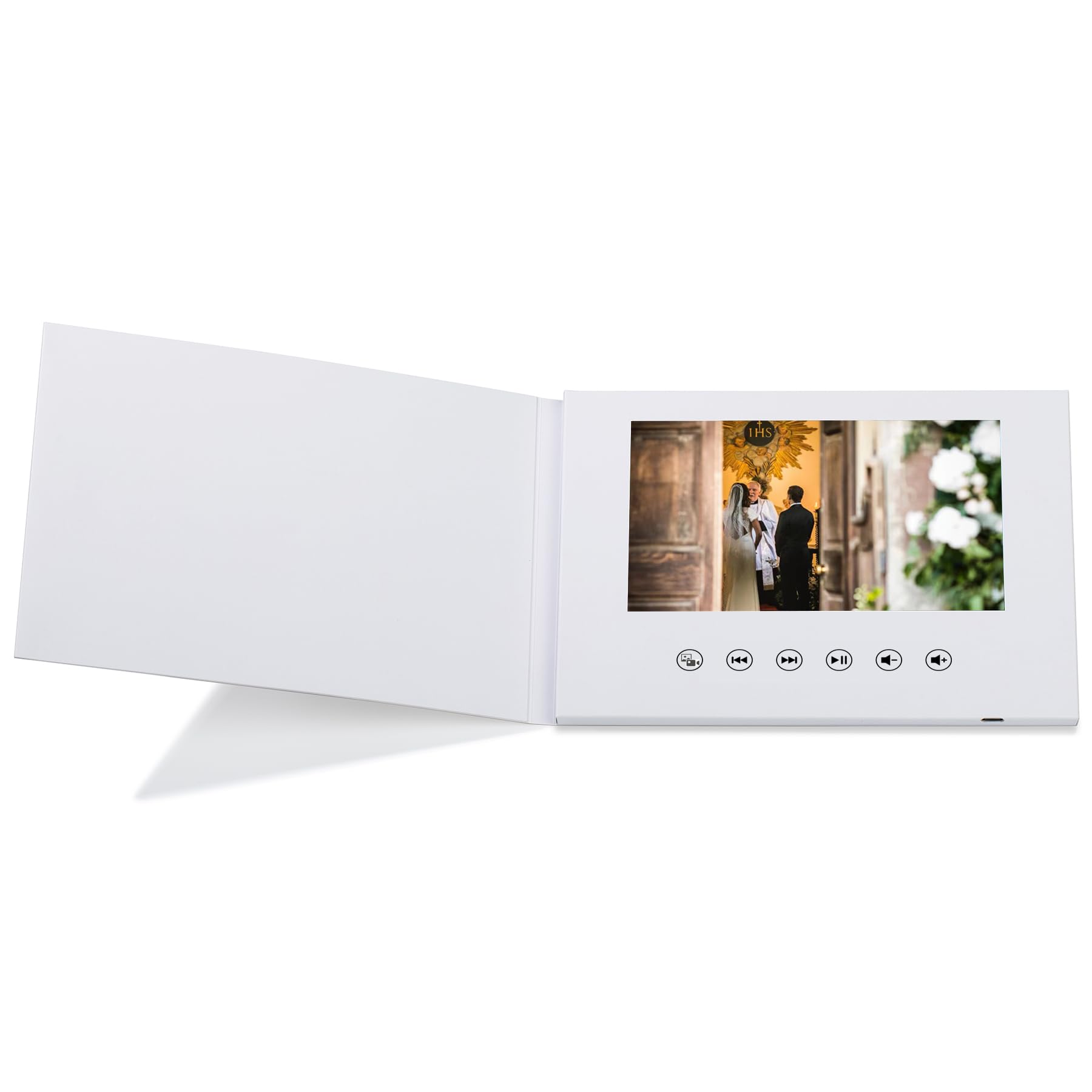 Photo 1 of Premium 7-Inch Video Memory Book – Personalized Digital Album with 4GB Storage & Rechargeable Battery – Custom HD Greeting Card for Weddings, Retirements, Birthdays, Anniversaries & Business Gifts