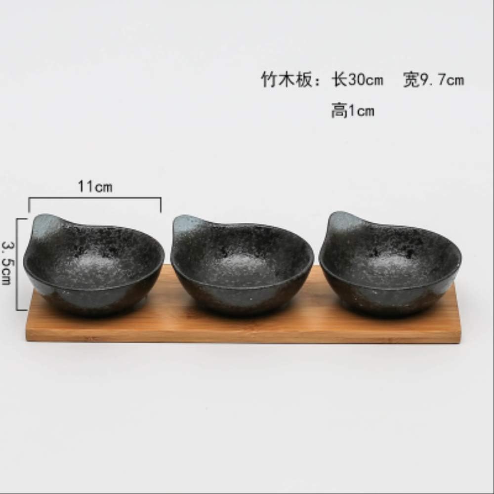 JHFIHOJ Vajilla Japanese Ceramic Tableware Fruit Platter Wooden Tray Creative Ceramic Plaid Snack Candy Dish L: Amazon.es: Hogar