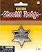 High Riding Western Party Silver Sherriff Badge Accessory, Metal, 1