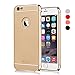 iPhone 6S Case, VANSIN 3 in 1 Ultra Thin and Slim Hard Case Coated Non Slip Matte Surface with Electroplate Frame for Apple iPhone 6 (2014) and iPhone 6s (4.7'')(2015) - Gold