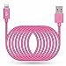 LP 3m/10ft Lightning Cable, Apple MFI Certified Connectors, Long Lightning to USB Cable Lightning Sync Charger Cable for iPhone 7/7 Plus/6s/Plus/6/5s, iPad Air 2/mini 4/mini 3, iPod Nano/Touch-Pink