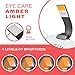 Book Light, Blue Light Blocking, Amber Clip-On Reading Light by Hooga. 1600K Warm LEDs for Reading in Bed. Rechargeable Battery with Built-in USB Charger, 4 Brightness Settings. Works with Kindles