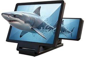 GENERIC 12" Big Screen Phone Magnifier, Upgraded HD Foldable Design Screen Magnifier Version for Movies, Gaming and Videos (Black,Horizontal)