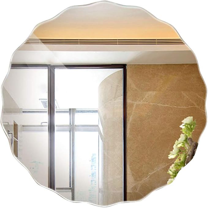 Bathroom mirror Badezimmerspiegel Großer einfacher runder geriffelter