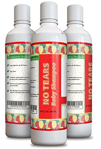 Best Baby Shampoo - Pure and Natural Ingredients for No Tears - Suitable for Super Sensitive Hair and Scalp - Fruit Extracts for Clean and Conditioned Hair - USA Made By California Products 8OZ