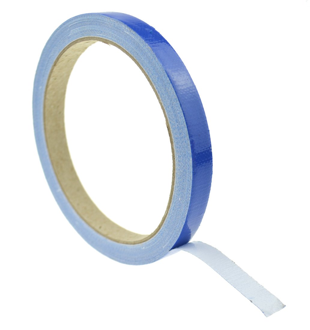 FiveSeasonStuff All Season High Strength Adhesive Single Sided Duct Tape, Carpet Tape, Strong Water resistant Tape (Blue 1cm Wide x 10M Length)