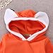 AWEHIRU TOMKIRA Baby Kids Boys Girls Cute Fox Cloak Hooded Outfits Hoodie Coat Outwear Jacket (Orange, 1-2 Years)