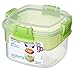 Sistema Snack To Go, 13.5 Oz /400 ML, 2 Compartment Container, Colors May Vary, 2-pack